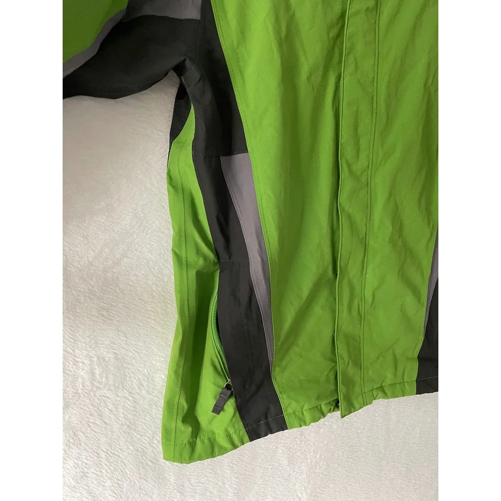 The North Face Hyvent Hooded Windbreaker Jacket Green Black Boys XL Sz 16